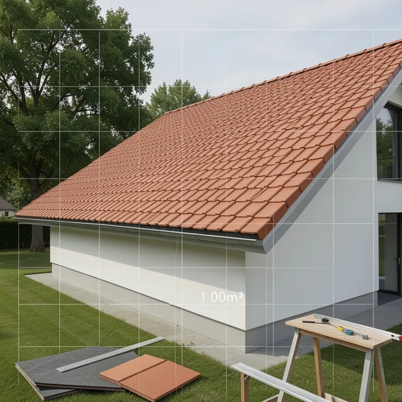 Quel surface de toiture pour une maison de 100m2 ? Méthode et exemples